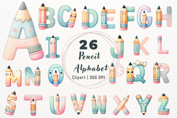 Download Pencil Alphabet Back to School Clipart - School Collection