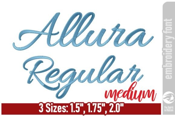 Download Allura Script Embroidery Font - Medium - Medium Collection
