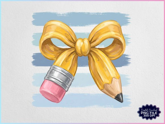 Download Preppy Rustic Back to School Pencil Bow - Premium Resources