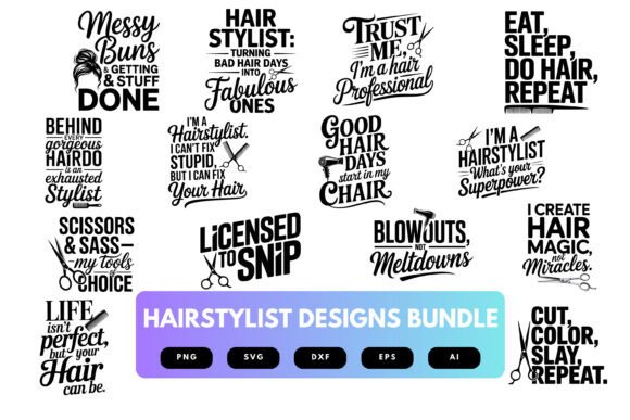 Download Hairstylist SVG Bundle - Hairstylist Collection