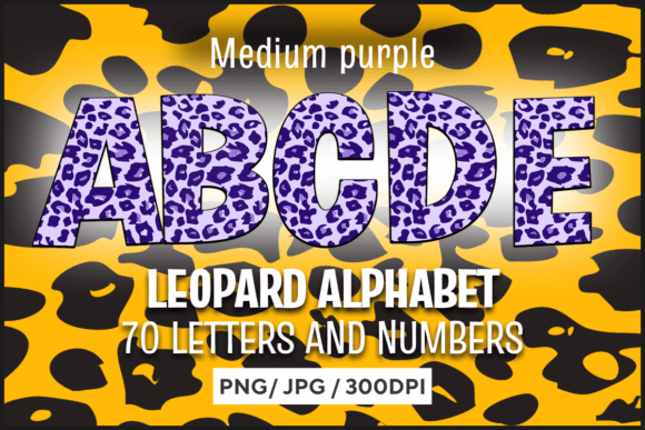 Download Medium Purple Leopard Сlipart - Medium Collection