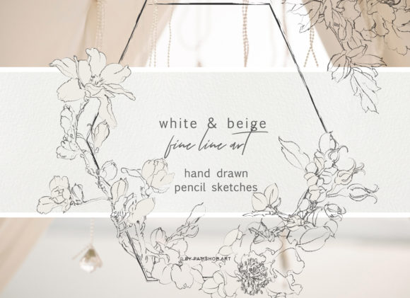 Download Pencil Sketched Fine Line Flowers - Pencil Collection