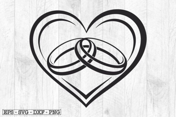 Download Wedding Rings Heart SVG - Love Marriage - Love Collection