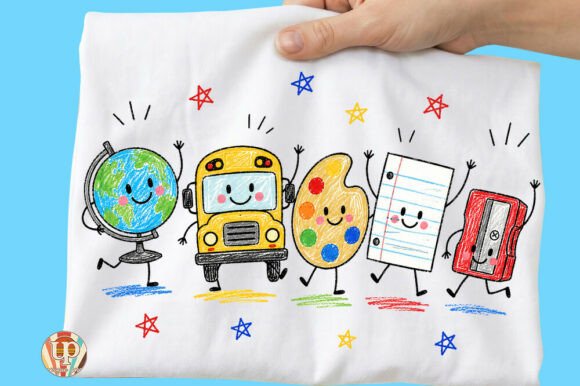 Download Back to School Doodle Trendy Sublimation - School Collection